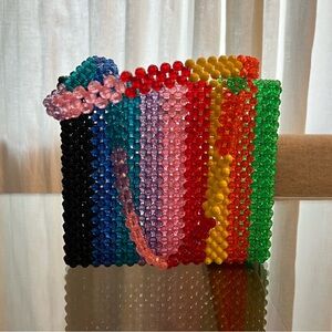 Susan Alexandra Rainbow Beaded Bag